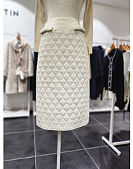 퀄팅 리본장식 패딩스커트S244k310