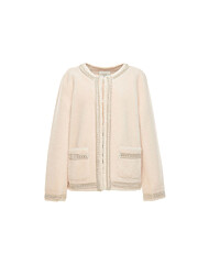 비즈 라인 배색 자켓 S244c173