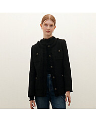 트위드 라운드넥 싱글 자켓S244m152