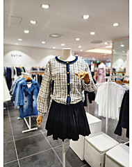 데님라인 배색 트위드 쟈콋s251k182