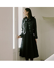 자가드 플레어 A라인 스커트S253m352