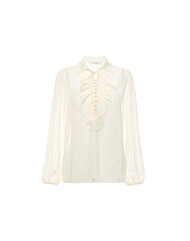 프릴 포인트 카라 넥 블라우스S243c271