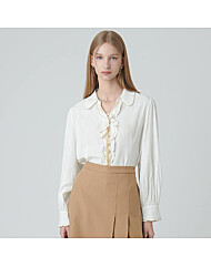 프릴 포인트 블라우스S243m255