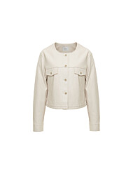 미니멀 크롭 노카라 자켓S251c177