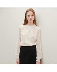 러플 메시 블라우스S251m252