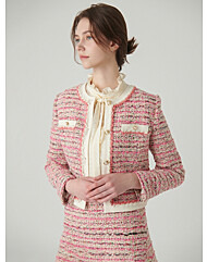 라운드 트위드 숏 자켓S244b154