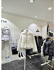 샤틴 라인 포인트 퍼 집업자켓S244h178