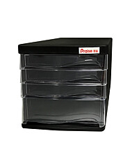 [블루마토]  4단 서류함 탁상용 서랍 블랙 (DCB001)