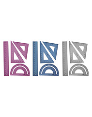 [블루마토] 15cm 자 삼각자 각도기 4종세트 (RSA001) (색상랜덤)