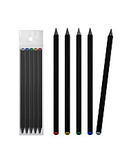 [블루마토] 보석 블랙 연필 5자루입(PCL001)