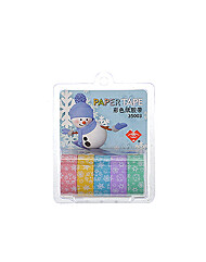 [블루마토] 종이테이프3 (눈꽃무늬, 35003) [15mm] 5m*5롤/ (5컬러)세트/ 카드형