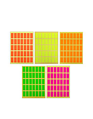 [블루마토] 컬러사각라벨2-A,(1장-35개) /(10P) /5색(진주황,노랑,연주황,초록,분홍) 선택