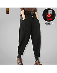 [~77까지]퍼므 기모 허리밴딩 스트링 배기팬츠