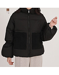 뽀글이 포켓 웰론 하프패딩 점퍼