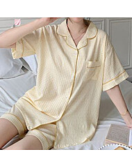 여름 후들후들 체크 반팔 잠옷세트/ 소프트 반팔잠옷세트