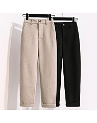 [~88까지]도렌 일자핏 밴딩 롤업 모직팬츠