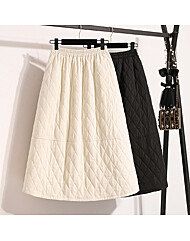 [~88까지]데일리 A라인 밴딩 롱 패딩스커트