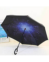 [디베네] 수동 거꾸로 우산 블랙 (내부 우주)