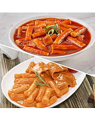곰양분식 국물 로제 통가래떡 떡볶이 밀키트. 대구납작만두쫄면세트