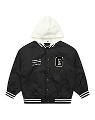 남아 후드 탈착 패딩 바시티 점퍼 23A0102_BK