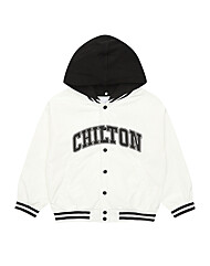 남아 후드 탈부착 레터링 바시티 점퍼 23A1103_WT