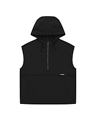 남아 나일론 스판 후드 아노락 베스트 23C0131_BK