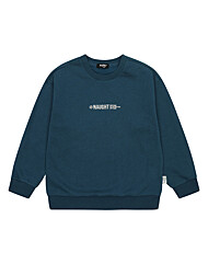 남아 기모 심플 레터링 자수 맨투맨 티셔츠 21D1407_BL