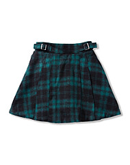 여아 주름 포인트 모직 체크 스커트 _R1842S624