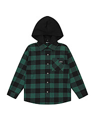 남아 후드 탈부착 체크 셔츠 21W5332_GN