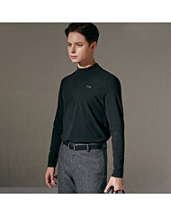 PGA 남성 듀얼 스트레치 모크넥 티셔츠 BK