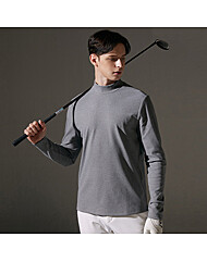 PGA 남성 듀얼 스트레치 모크넥 티셔츠 GY