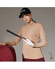 PGA 여성 듀얼 스트레치 모크넥 티셔츠 BE
