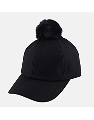 휠라 여성 탈부착 방울 모직 볼캡 모자 블랙 FS3CPE6310F