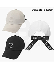 데상트 골프 여성 탈부착 리본 베이직 볼캡 DO32WECP81