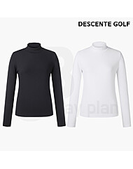 데상트 골프 여성 모크넥 긴팔 티셔츠 DO12WETL14