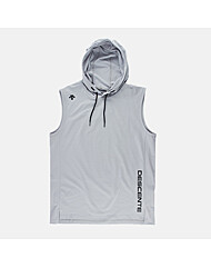 데상트 남성 ICEMOTION 기능성 후드 슬리브리스 그레이 SP321TST72