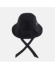 데상트 여성 스포츠 베이직 턱 끈 버킷햇 모자 블랙 SP322UCP70