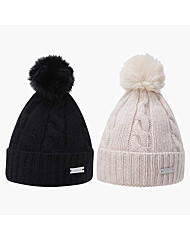 르꼬끄 여성 앙고라 혼방 방울 비니 모자 QO422WBNO1