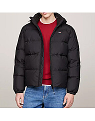 타미힐피거 타미진 에센셜 다운패딩 자켓 점퍼 레귤러핏 블랙