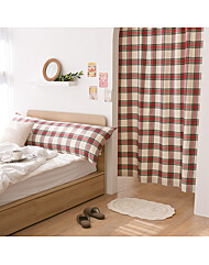 홀리 기모체크 창문 현관 거실 커튼 5size