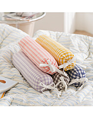 밀크티 체크 경추 베개 (솜포함)