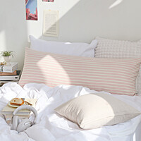 핑크카라멜 사각 바디필로우 커버 100x40cm