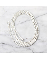 커브라운드  2mm 여성 남성 은목걸이 실버체인 남자 여자 은목걸이줄