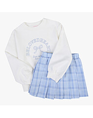 [로엠걸즈] 에리 포인트 체크 스커트 세트 RGSM2515P.