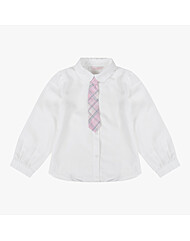 [로엠걸즈] 체크 넥타이 블라우스 RGBW2582P