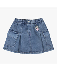 [로엠걸즈] 키링 주름 데님 스커트 RGWH2582C