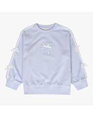 [로엠걸즈] 리본 소매 테잎 스웻셔츠 RGMA25W6C