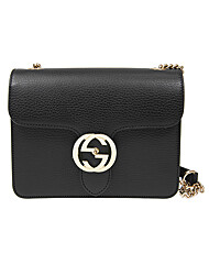 구찌 25SS GG 인터로킹 체인 숄더백 블랙 510304 CAO0G 1000