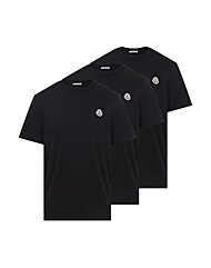 몽클레어 26SS 로고 패치 3 PACK 반팔 티셔츠 블랙 8C000 32 829H8 999