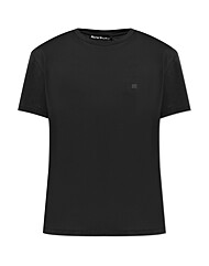 아크네 25SS 페이스 패치 레귤러핏 티셔츠 블랙 CL0309 900